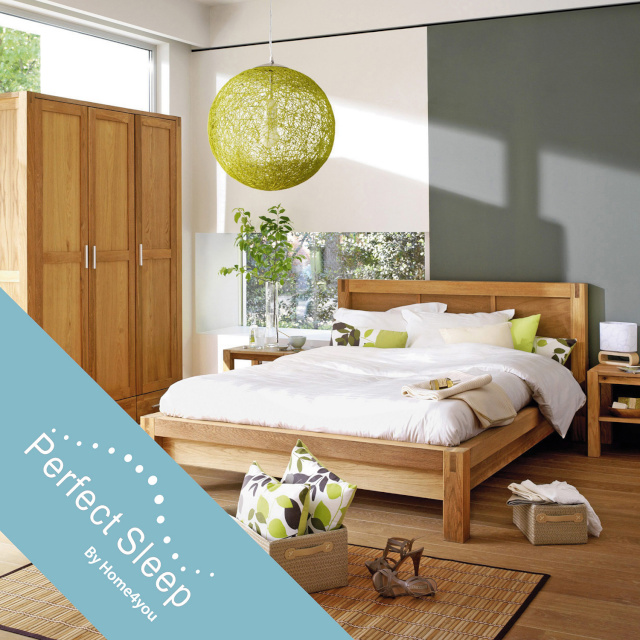 H4Y Voodi CHICAGO NEW madratsiga HARMONY TOP (86864) 160x200cm, puit: tammespoon/MDF, värvus: naturaalne, õlitatud