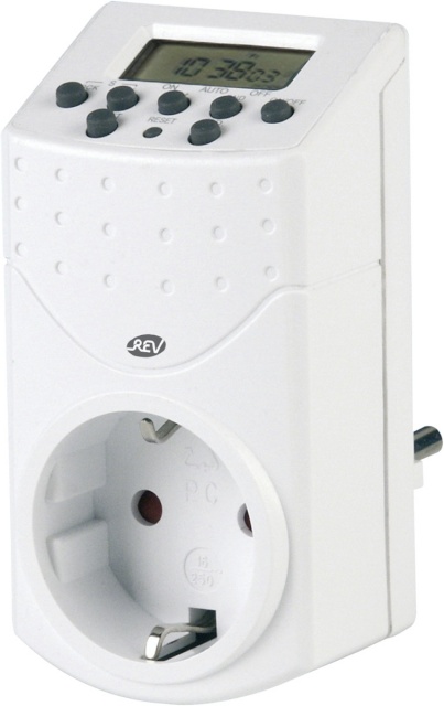 REV taimeriga pistik Timer Digital valge