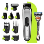 Braun habemepiiraja, juukselõikur, nina- ja kõrvakarvalõikur All-in-one Trimmer MultiGroom Kit MGK7220 + Gillette Fusion ProGlide raseerija