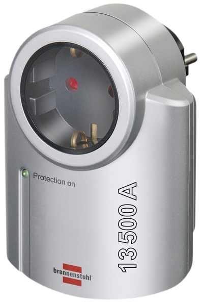 Brennenstuhl adapter (kaitsmega ülepinge eest) Surge Protector 13.500A Primera-Line hõbedane