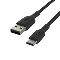 Belkin kaabel USB-C/USB-A Braided Cable 2m, must
