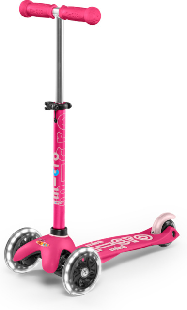 Micro tõukeratas Mini Deluxe LED, roosa