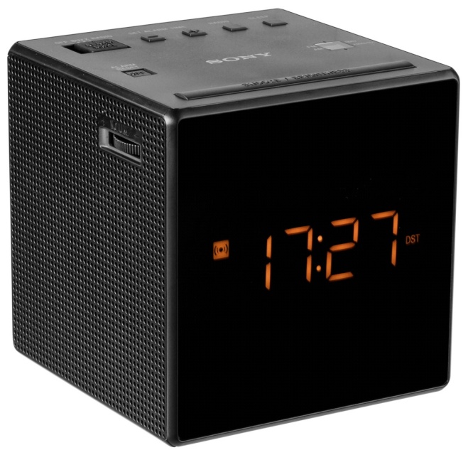 Sony kellraadio ICF-C1 B, must