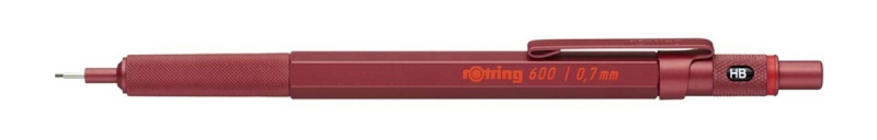 Rotring mehaaniline pliiats 600 Mechanical Pencil metallic punane 0,7 mm