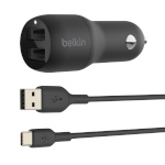 Belkin autolaadija BOOST CHARGE Dual USB-A Car Charger 24W + USB-A to USB-C Cable