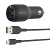 Belkin autolaadija BOOST CHARGE Dual USB-A Car Charger 24W + USB-A to Micro-USB Cable