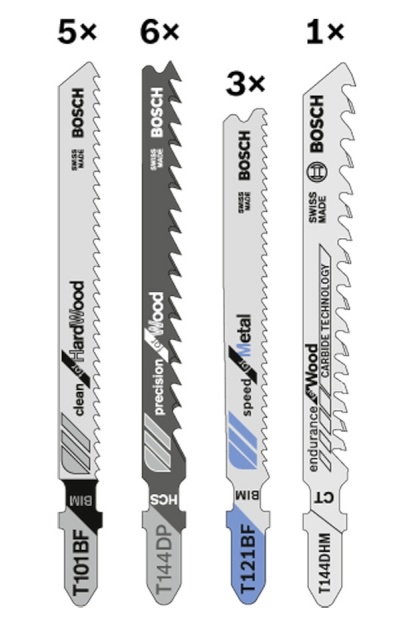 Bosch tikksae terade komplekt puidu- ja metallitöödeks (2607011437) 15-osaline