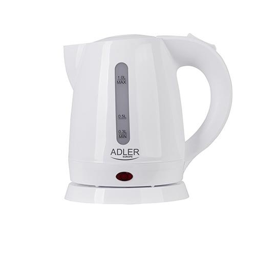 Adler veekeetja AD 1272 Plastic Kettle 1,0L, valge