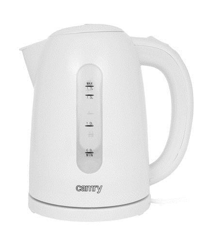 Camry veekeetja CR 1254w Kettle Plastic 1,7L, valge