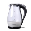 Camry veekeetja CR 1251w Glass Kettle, must/roostevaba teras