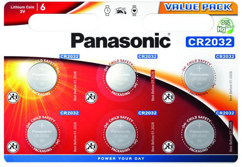 Panasonic patarei CR2032/6B