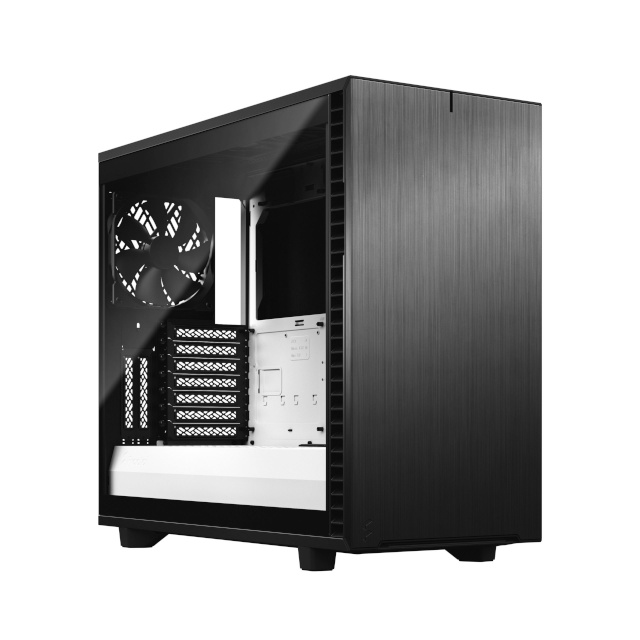 Fractal Design korpus Define 7 Clear Tempered Glass, must/valge