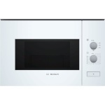 Bosch Microwave Oven BFL520MW0 20 L, Rotary knob, 800 W, White, Built-in, Defrost function
