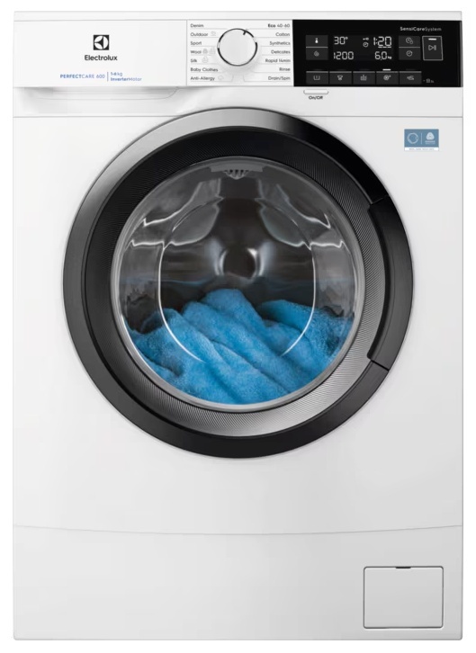 Electrolux pesumasin EWS6326DE Series 600 SensiCare Washing Machine, 6kg, 1200 p/min, valge