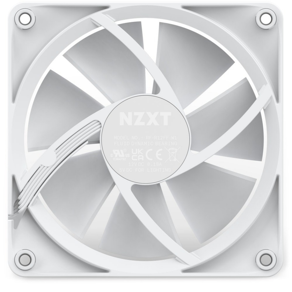 NZXT F120 RGB Computer case Fan 12 cm valge 1 pc(s)