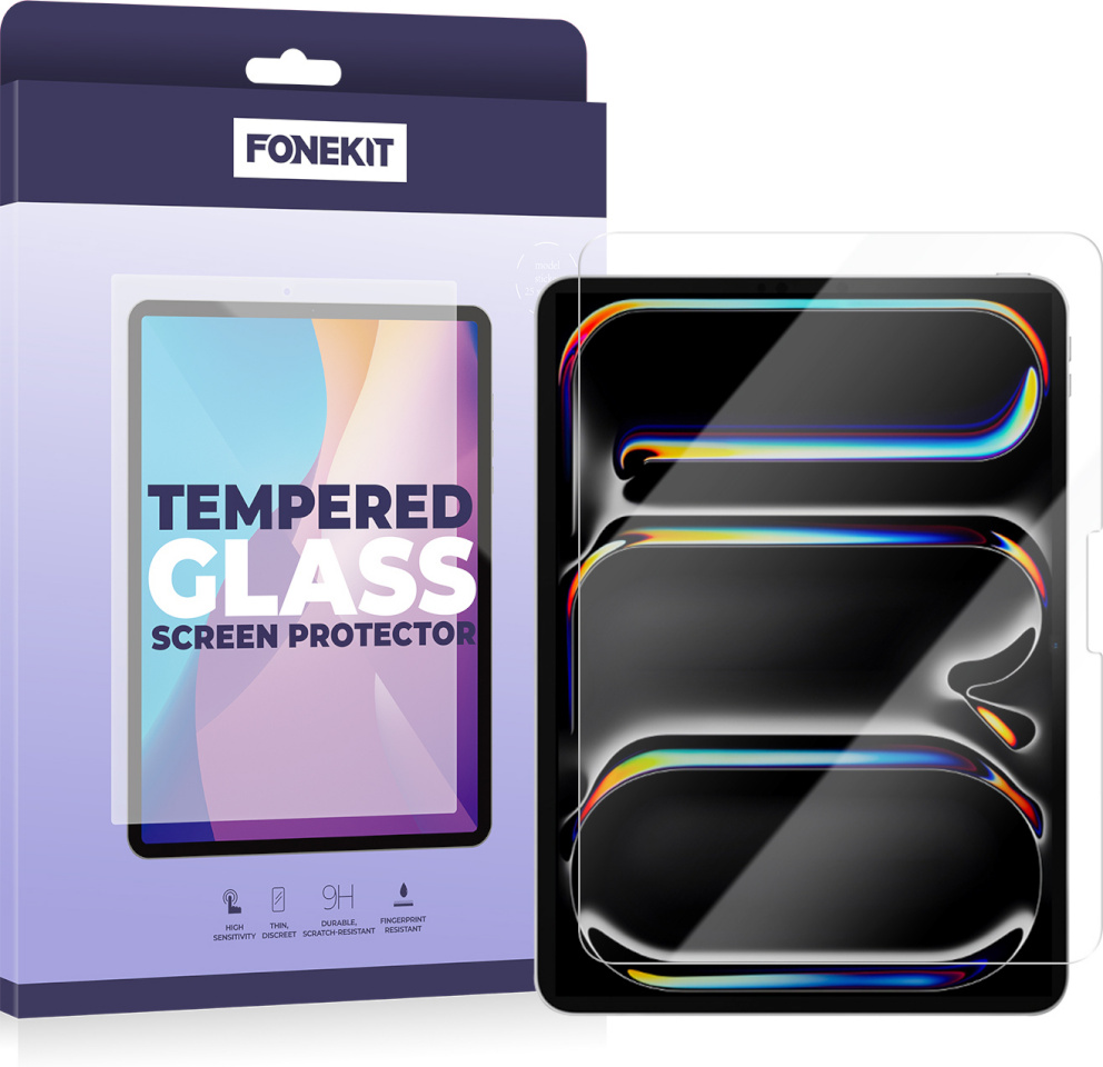 FoneKit kaitseklaas Tempered Glass, Apple iPad Pro 2024 (11")