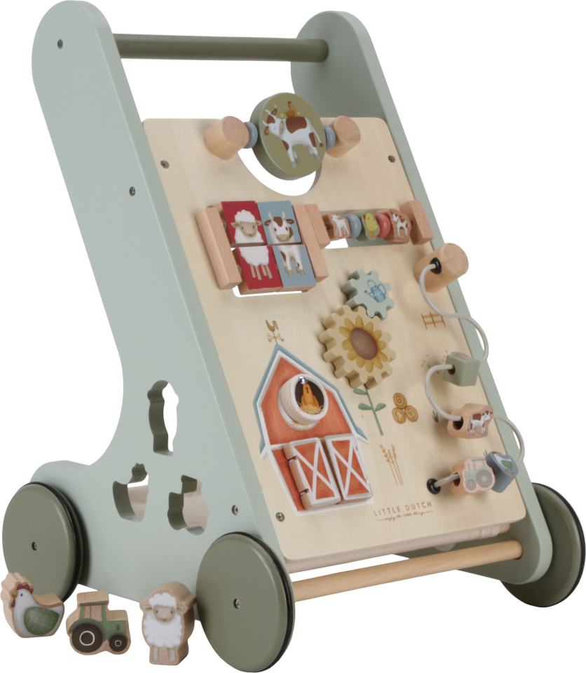 Little Dutch puidust jalutuskepp Little Farm Wooden Walking Stick, pruun