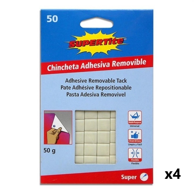 SUPERTite kleepemass valge 50g, 4tk