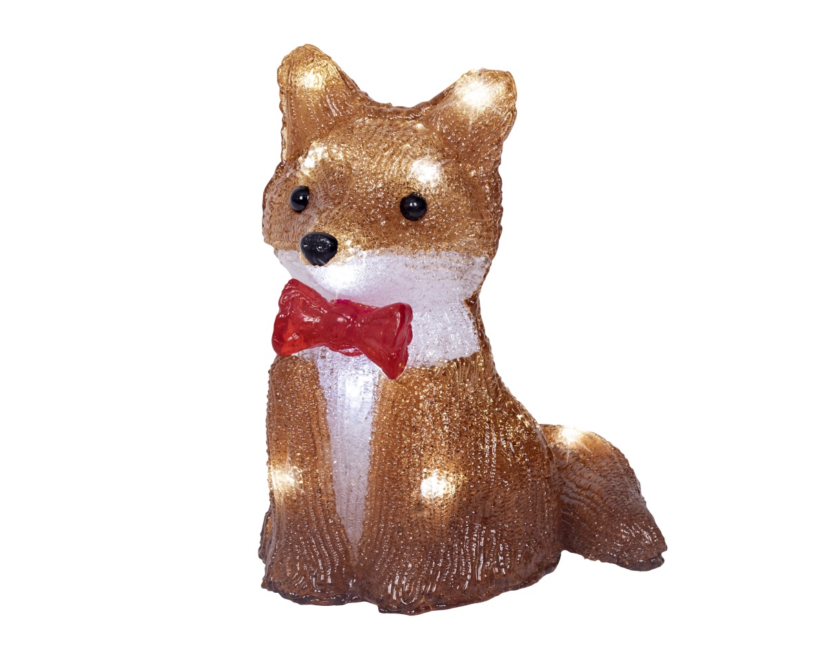 Lumineo jõuludekoratsioon Acrylic Fox Light Decoration for Outdoor Use, pruun