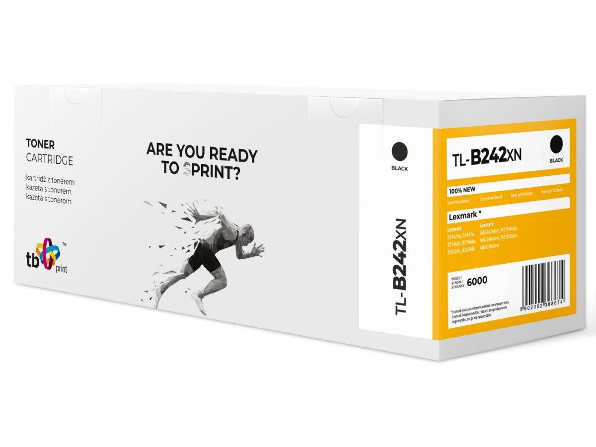 TB Print tooner for Lexmark MB2442 TL-B242XN BK 100% new