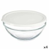 Pasabahce ümmargune lõunasöögi karp kaanega Chefs valge 1,7 L 21x9x21cm (4tk)