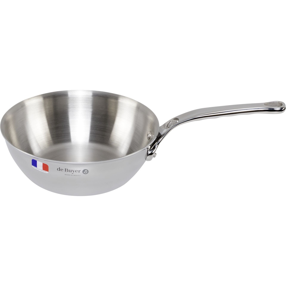 De Buyer pann Affinity Sauté Pan Stainless Steel curved 20cm
