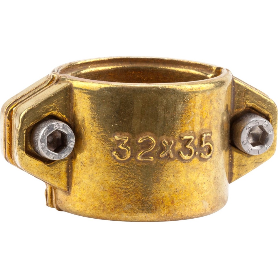 Gardena otsik 07212-20 Brass Clamping Shell for 32mm (1.1/4”) Hoses, kuldne