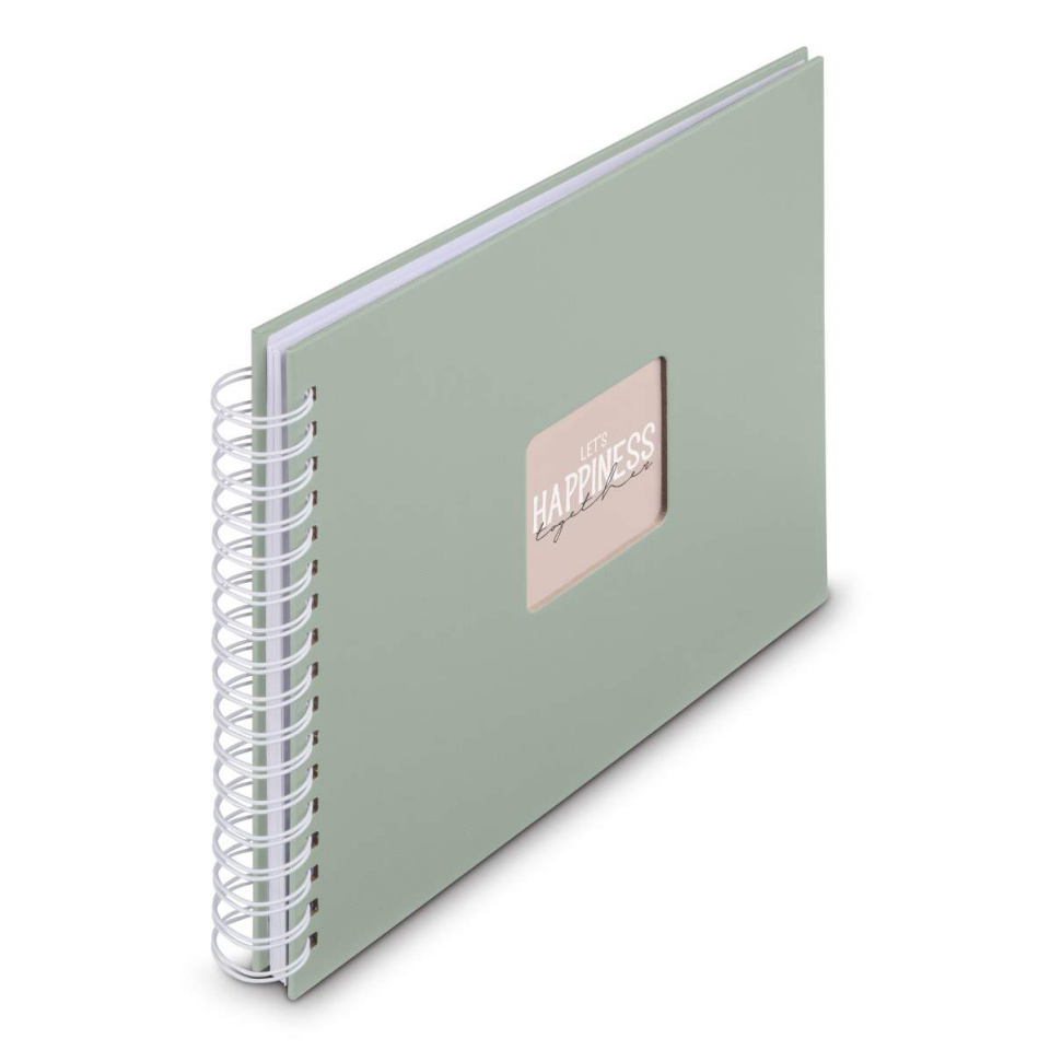 Hama fotoalbum Fine Art 28x24 cm salvei, 50 valged leheküljed spiraalalbum