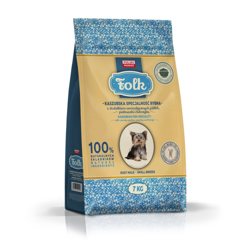 Folk kuivtoit koerale Small breeds Kashubian-Style Fish Specialty with Apples, Parsley and Lovage, 7kg