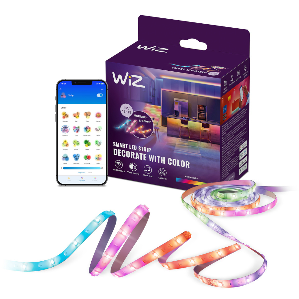 WiZ LED-riba RGBIC LED Light Strip, 4m