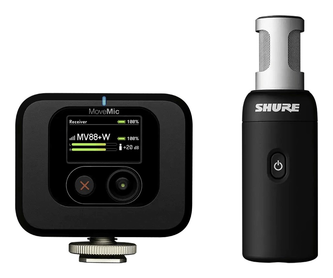 Shure mikrofon MV88+W-KIT-Z6 - Wireless stereo with an on-Camera receiver