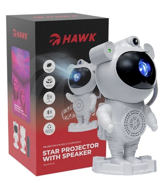 Manta Tähistaeva projektor Hawk Astronaut HWSTAR01