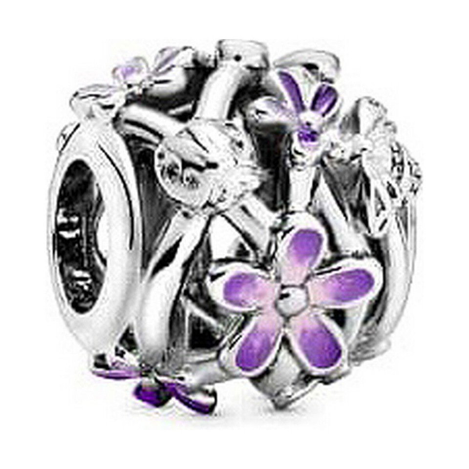 Pandora naiste amulett OPENWORK PURPLE DAISY Hõbedane lilla