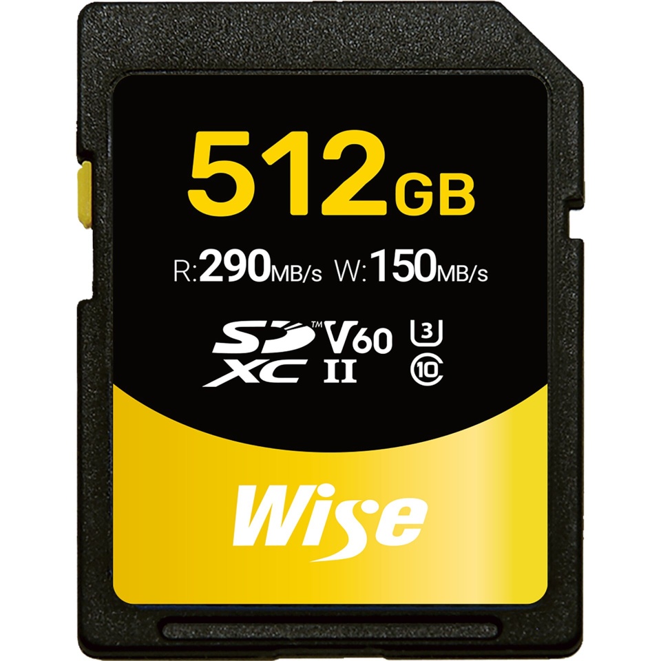 Wise mälukaart Wise SDXC UHS-II V60 512GB R:290MBs / W:150MBs WI-SD-S512