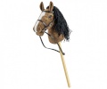 Milly Mally pehme mänguasi Horse on a stick Hobby Horse Dark pruun