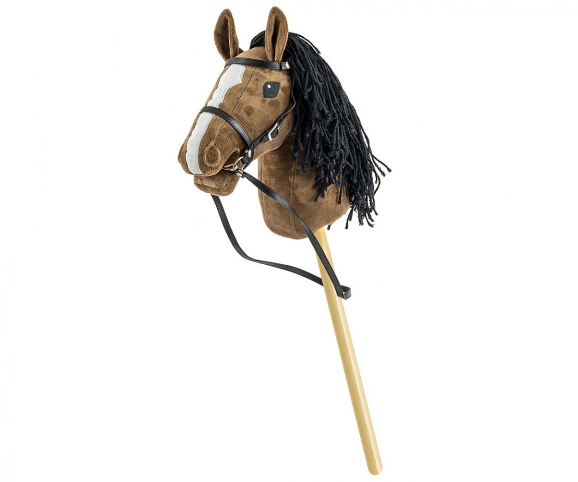 Milly Mally pehme mänguasi Horse on a stick Hobby Horse Dark pruun