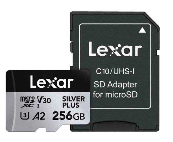 Lexar mälukaart microSDXC Professional Silver Plus 256GB UHS-I A2 V30 U3 4K