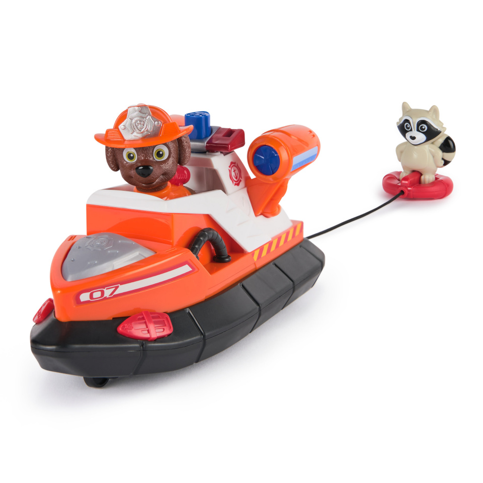 Paw Patrol mängufiguur Fire Rescue - Zumas Rettungsboot (mit Zuma Hundefigur und Waschbärenfigur)