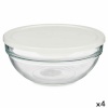 Pasabahce ümmargune lõunasöögi karp kaanega Chefs valge 1,135 L 17,2x7,6x17,2cm (4tk)