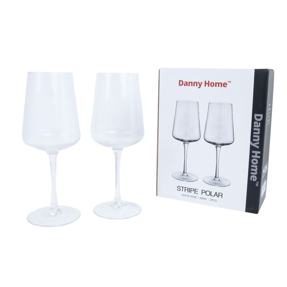 H4Y veinipokaalid Stripe Polar, 21,7cm, 390ml, 2tk