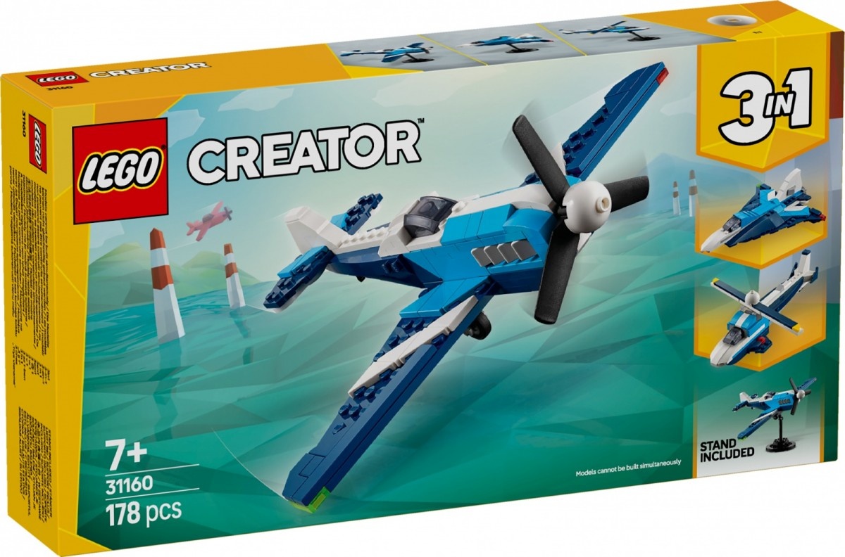 LEGO klotsid 31160 Creator 3-in-1 Flieger: Rennflugzeug