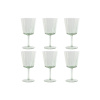 Home ESPRIT klaaside komplekt roheline Kristall 285ml 8,4x8,4x16,4cm (6tk)