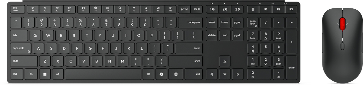 Lenovo juhtmevaba mitme režiimiga Pro Combo klaviatuur ja hiir 6000 + hiir, rootsi/soome keel