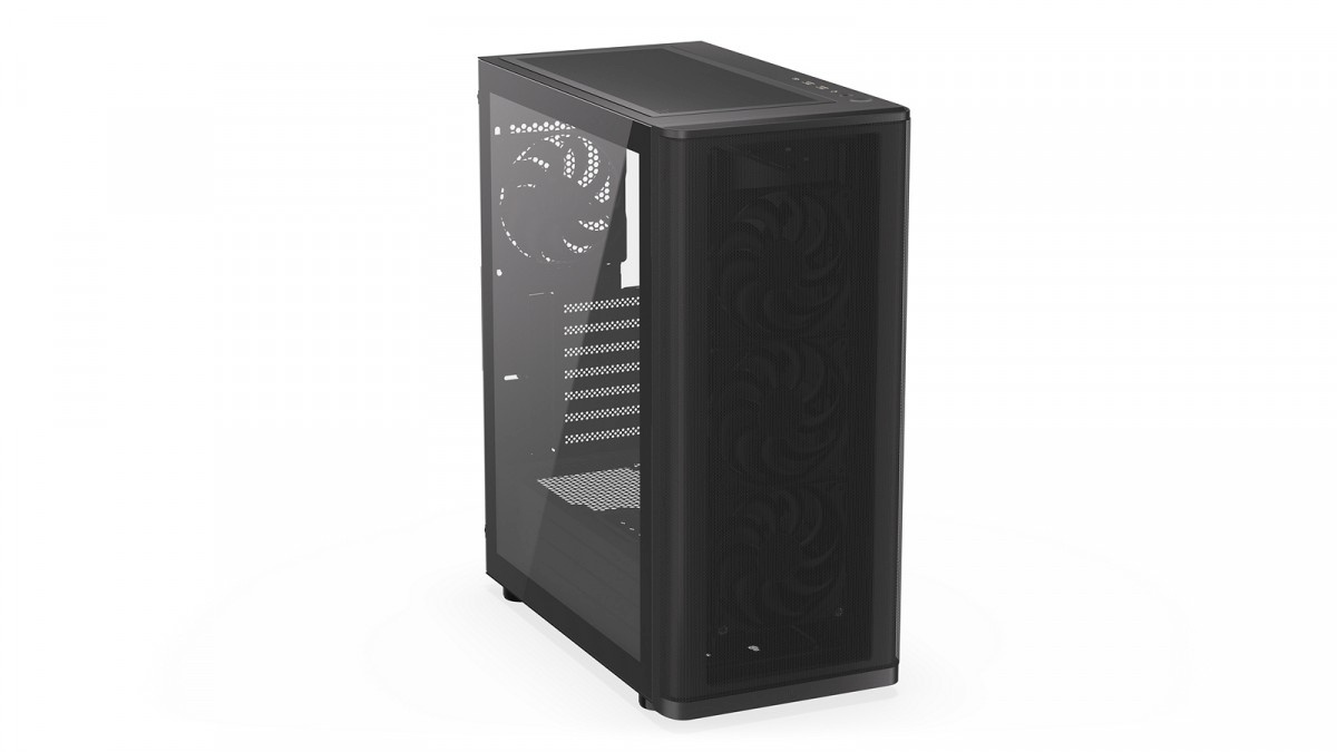ENDORFY korpus Ventum 400 Air (must, Tempered Glass)
