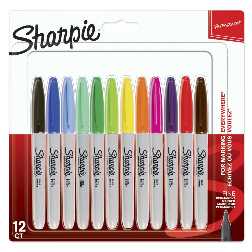 Sharpie markerid 1x12 Permanent Marker F 12 colours