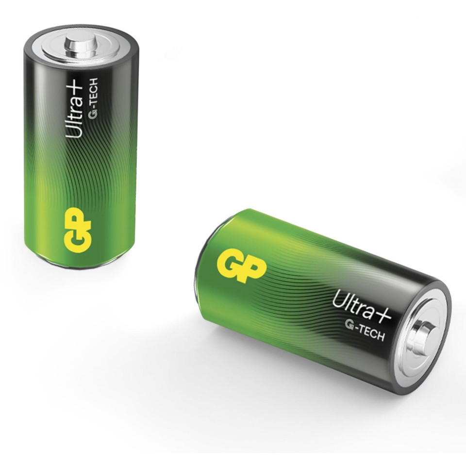 Gp Batteries patarei 1x2 ULTRA PLUS Alkaline 1,5V C Baby LR14 03014AUPETA-B2