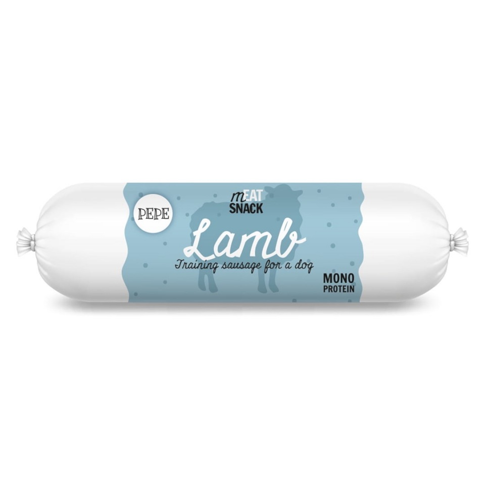 Paka Zwierzaka maius koerale Pepe Sausage Lamb, 200g