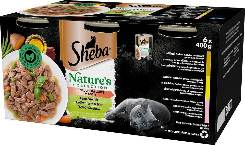 Sheba kassitoit Selection of Flavours in Sauce, 6x 400g