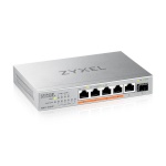 Zyxel switch XMG-105HP Unmanaged 2.5G Ethernet (100/1000/2500) Power over Ethernet (PoE) hõbedane
