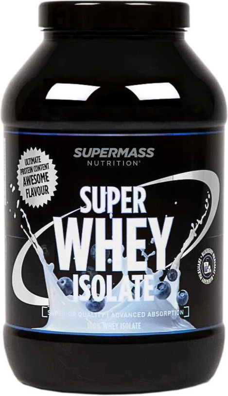 Supermass Nutrition Super Whey Isolate Protein Powder, Blueberry Milkshake, 1,3kg